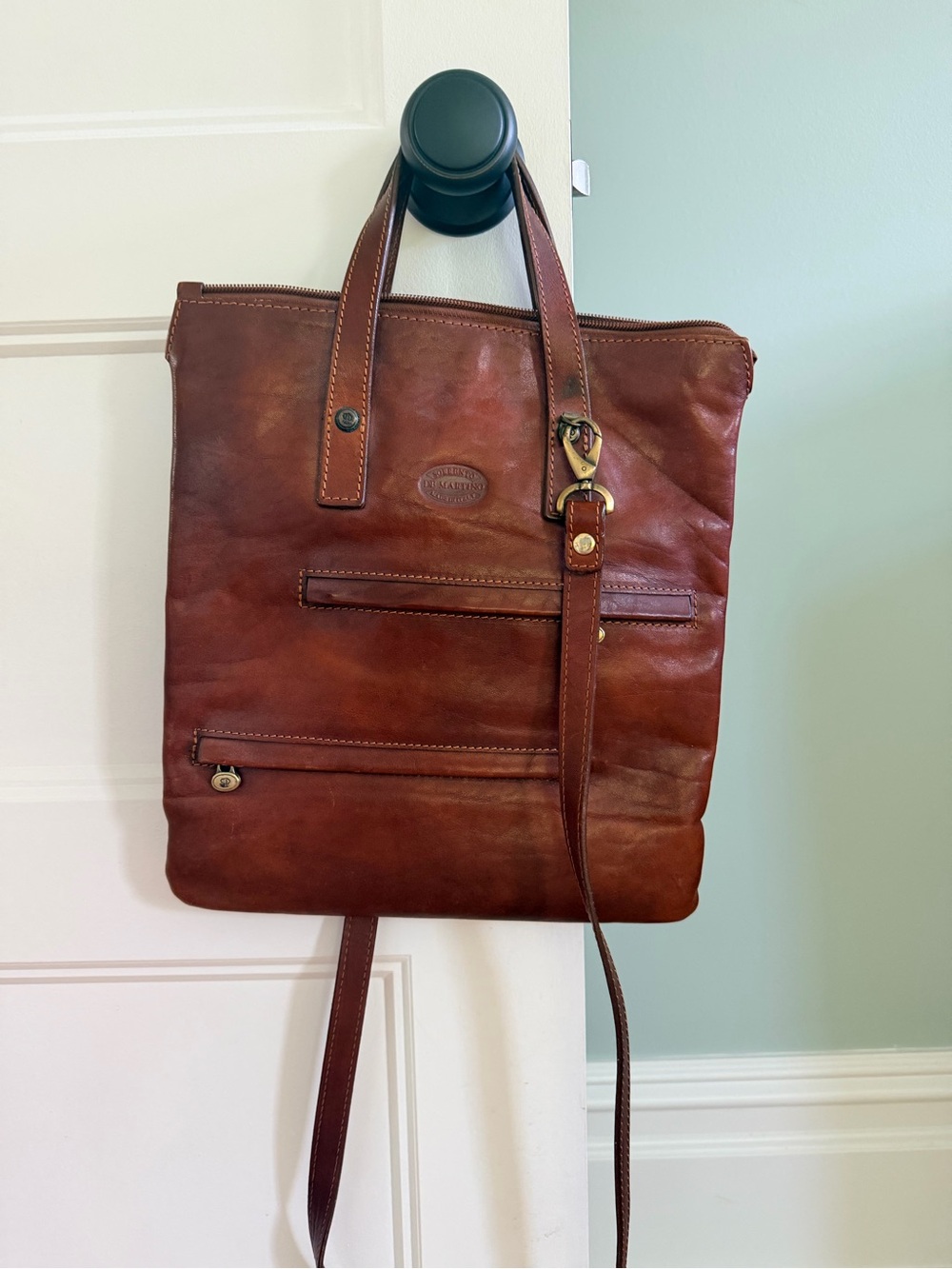 Genuine Leather Brown Men’s Tote Bag